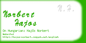 norbert hajos business card